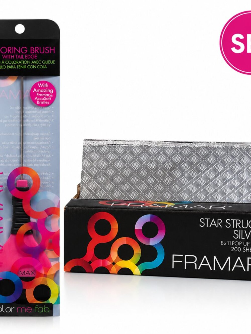 Framar Star Struck Silver Pop-Up Foil & Coloring Brush Set – Professional Hair